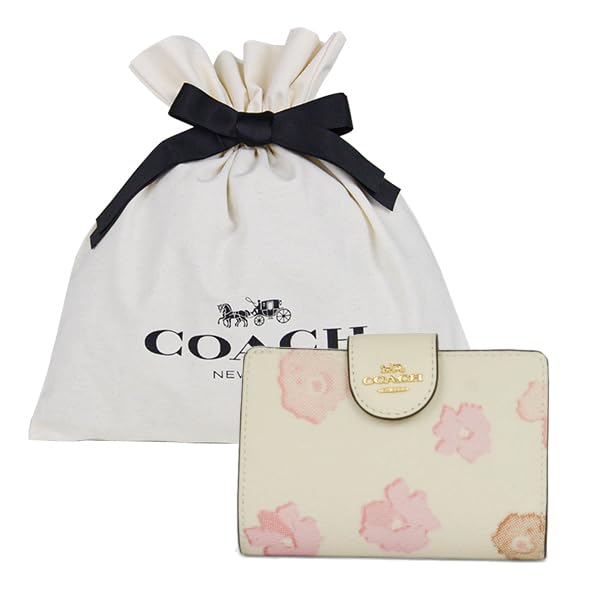 Gift Set Wallet Bifold Wallet CR792 IMCAH Floral Pattern [Coach] Drawstring/wrapped Women's (Chalk Multi) [Outlet]