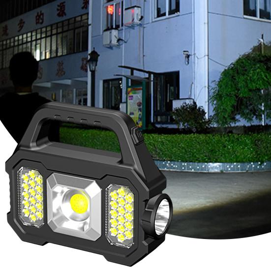 Camping Light Solar Operated Rechargeable Portable Multifunctional 6 Modes Adjustable Illumination Side Light