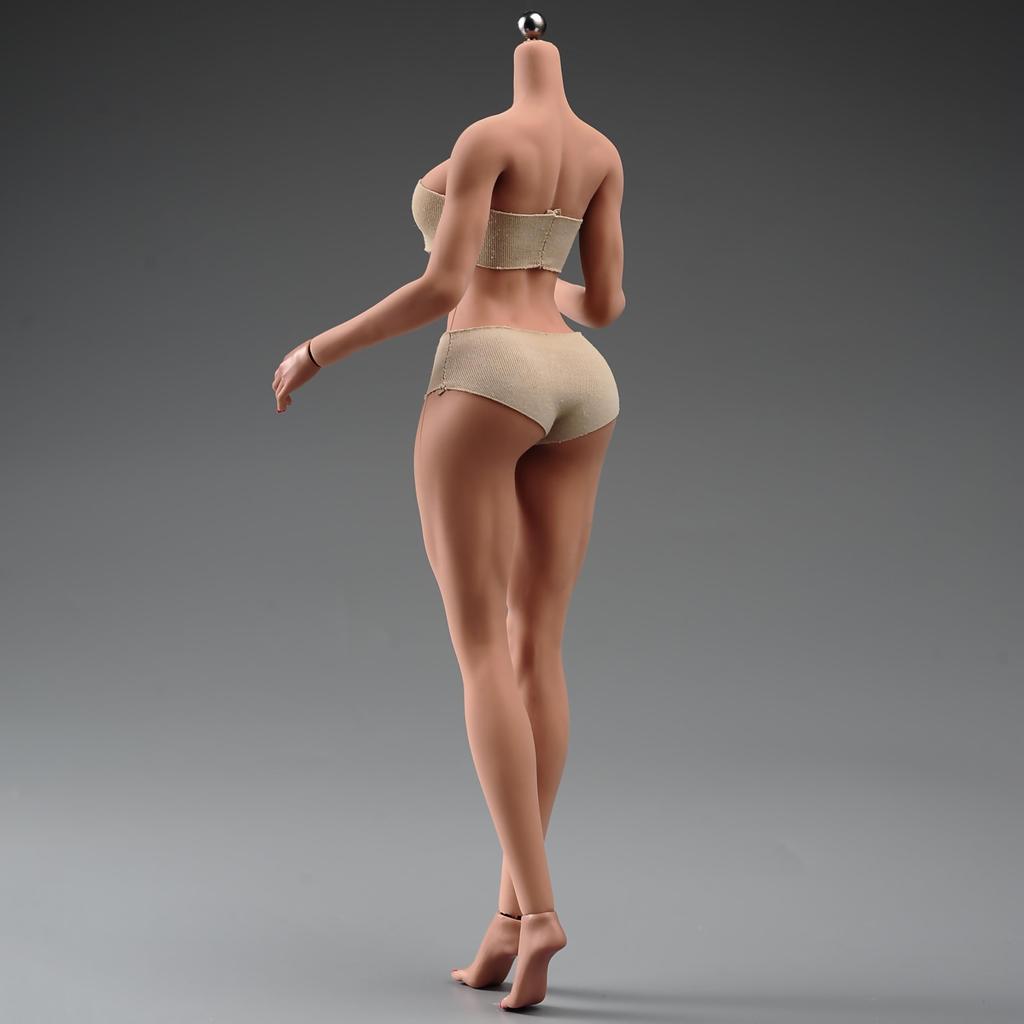 Scale Seamless Female Figure 12 Inch Super Flexible Steel Frame Construction Silicone Smooth Skin Miniature Action Figure Doll with Detachable Feet
