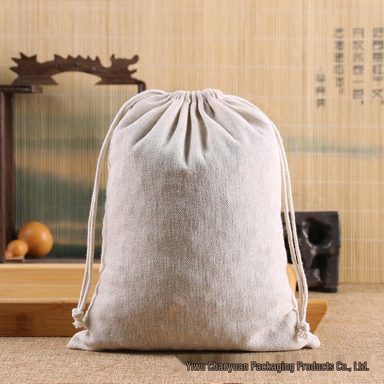 Handmade Brocade Drawstring Pouch: Small Cotton-Linen Jewelry & Storage Bag