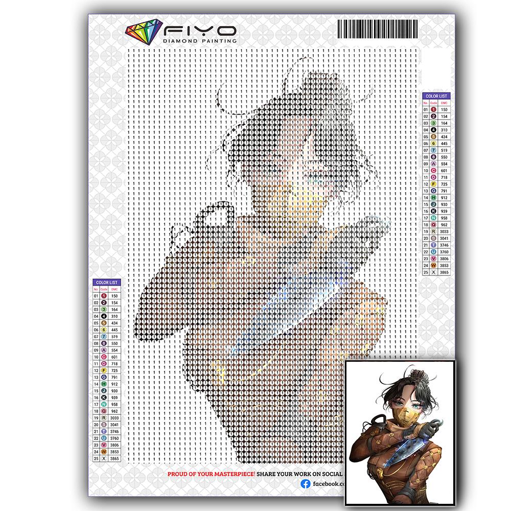 Diamond Painting Kit Maiden Girl 5D DIY Diamond Embroidery Portrait Pictures of Rhinestones Mosaic Decoration
