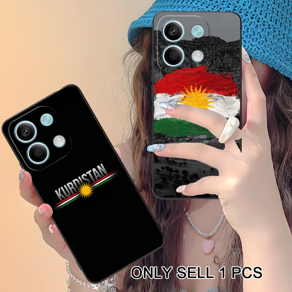 Kurdistan Flag Matte TPU Mobile Phone Case for Xiaomi Redmi 15 14 13 12 A5 3 2 1 C Plus 4G 5G Colorful Printing Cover