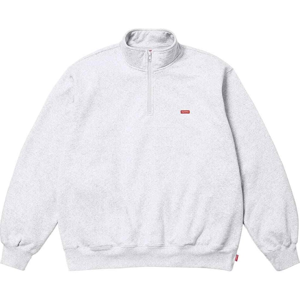 Supreme Small Box Half Zip Pullover Ash Grey