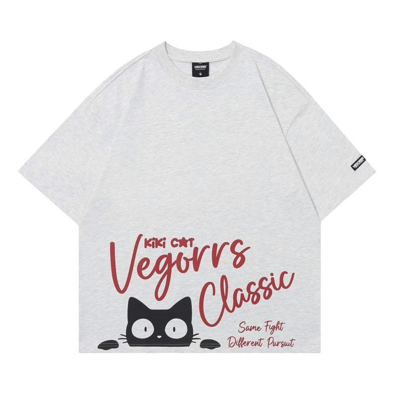 

Модная летняя новая модная брендовая свободная футболка с короткими рукавами KiKiKi с круглым вырезом и короткими рукавами для мужчин и женщин XL