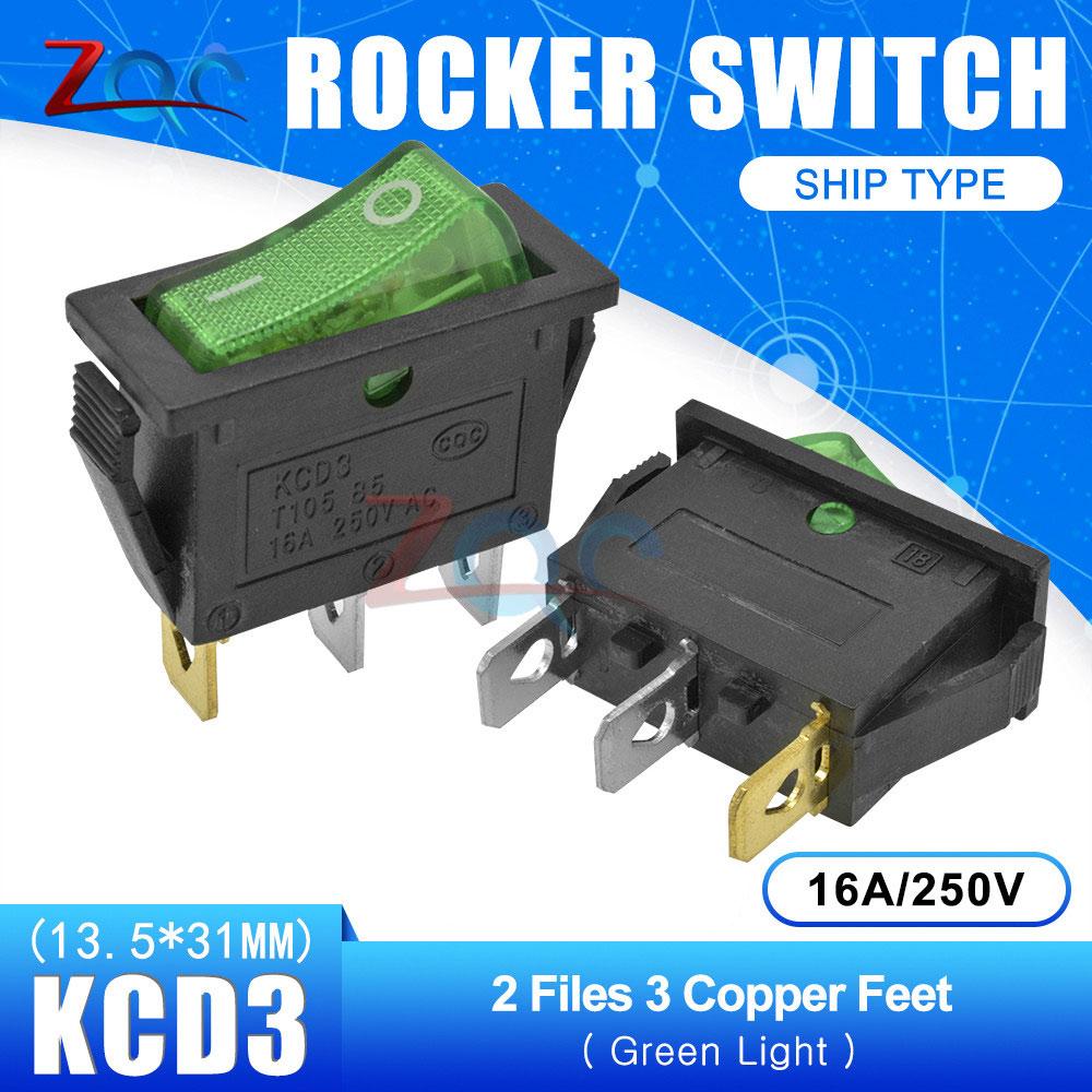 KCD3 Rocker Switch ON-OFF 2 3 Position 2 3 pin 3Pin 2Pin Electrical Equipment Light Power Switch 16A/250V 15A/250V AC Waterproof