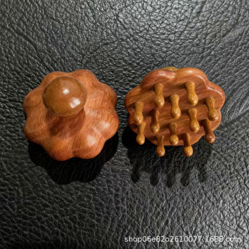 Sandalwood Scalp Massage Comb - Multi-functional, Portable, Solid Wood Meridian Comb