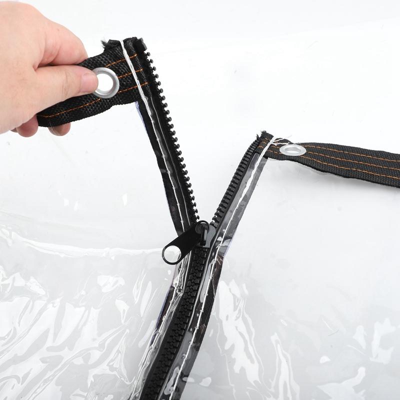 Tarpaulin With Zipper Garden Succulent Shed Rainproof Cover Pergola Terrace Waterproof Canopy Balkon Clear Tarp Camping Canvas