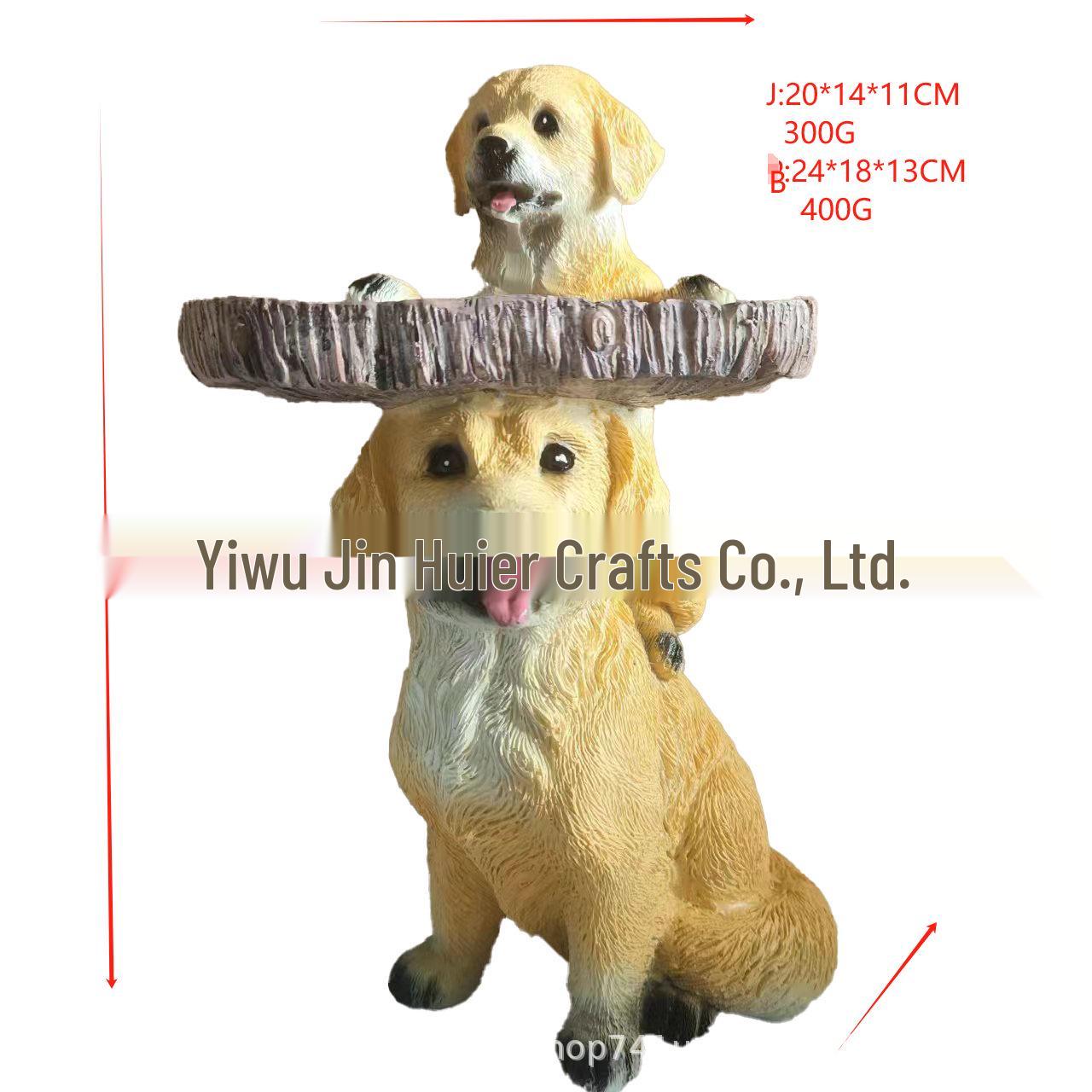 Приграничный садовый декор: Енот и Птица Полистоуновая Фигурка Водный Орнамент