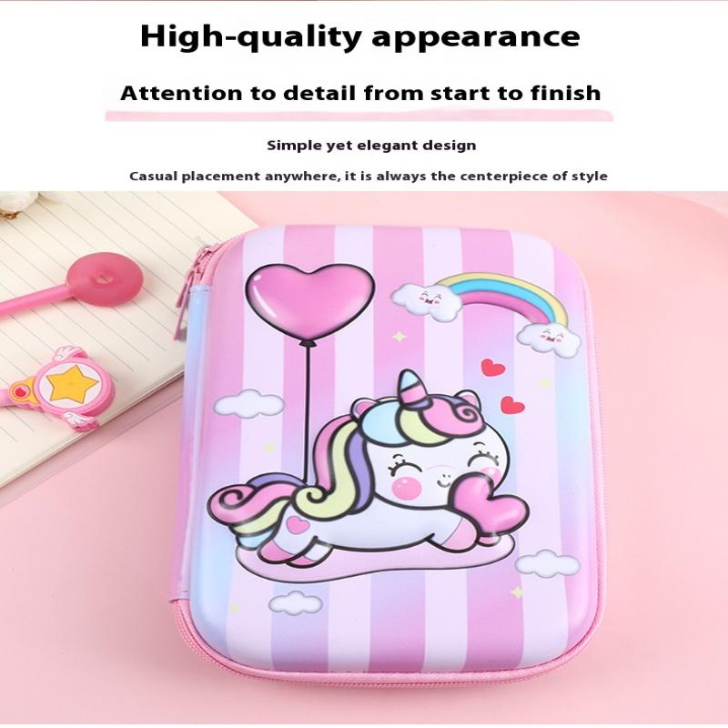 Eva 3D Cube Large Capacity Pencil Case Children'S Multifunctional Stationery Waterproof Pencil Box For Students Office Supplies