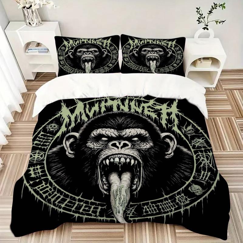 3pcs Mutant Monkey Bedding Set - Includes One Quilt Cover and Two Pillowcases (No Core) - Anime Cartoon Design, Perfect for Bedroom and Gues