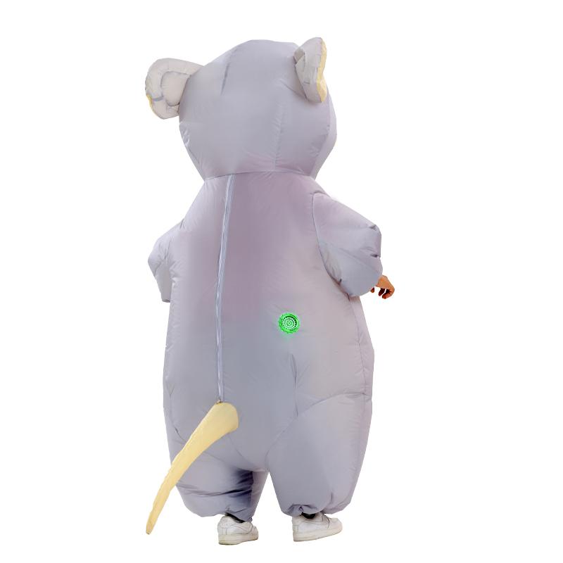 Disfraz Inflable de Ratón para Adulto Disfraz de Cosplay de Ratón Rata Hinchable Divertido Disfraz de Cosplay para Fiesta de Halloween Carnaval Traje