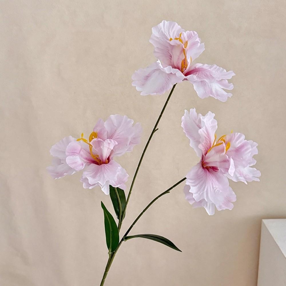 

New Purple Artificial Iris Flowers Bouquet Decorative Fake Flower Floral Artificial Faux Plants Outdoor Decor рожевий