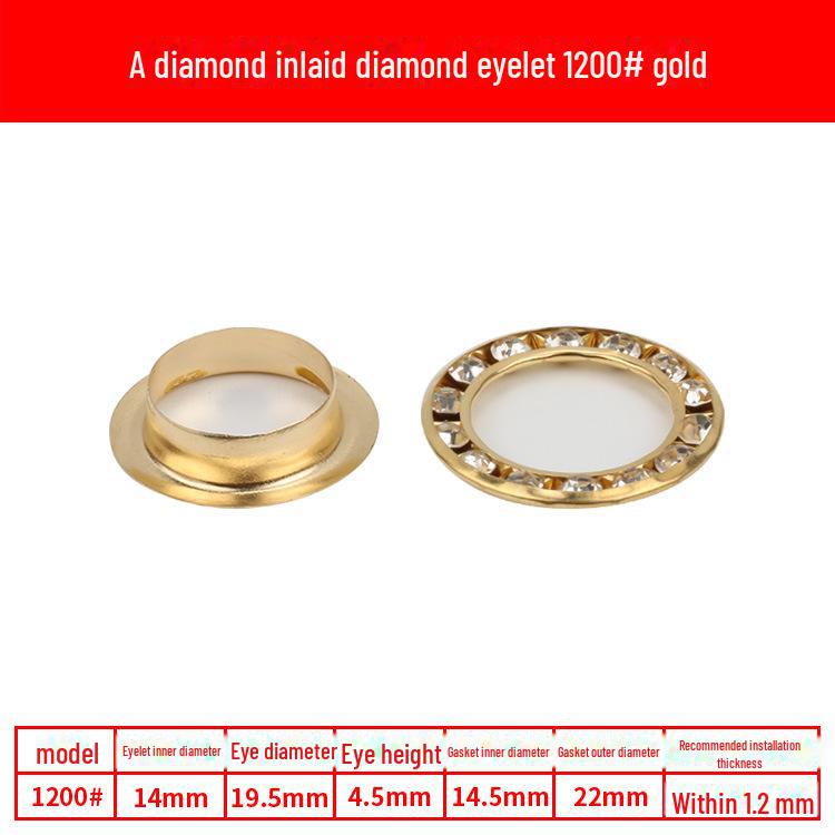 

Пряжка с люверсами из бриллиантов и стразами для украшения багажа с латунными стразами