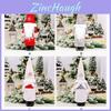 Festive Christmas Wine Bottle Covers Featuring Charming No-face Old Man Design In Red And Gray