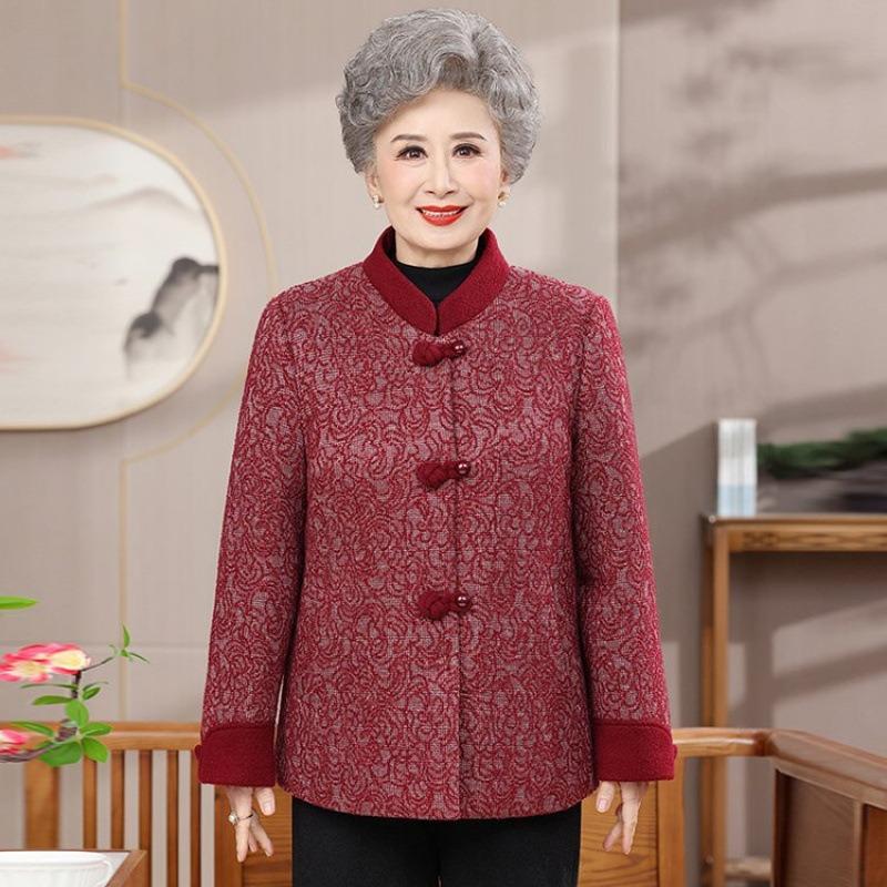 Autumn and winter woolen tops, years 0 coats, old lady clothes