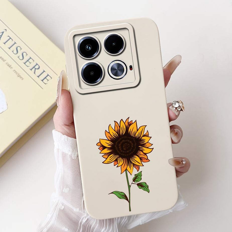 For Infinix Note 40 Case X6853 Pretty Girls Sunflowers Cover Soft Silicone Phone Case For Infinix Note 40 Pro Plus Note40 Fundas