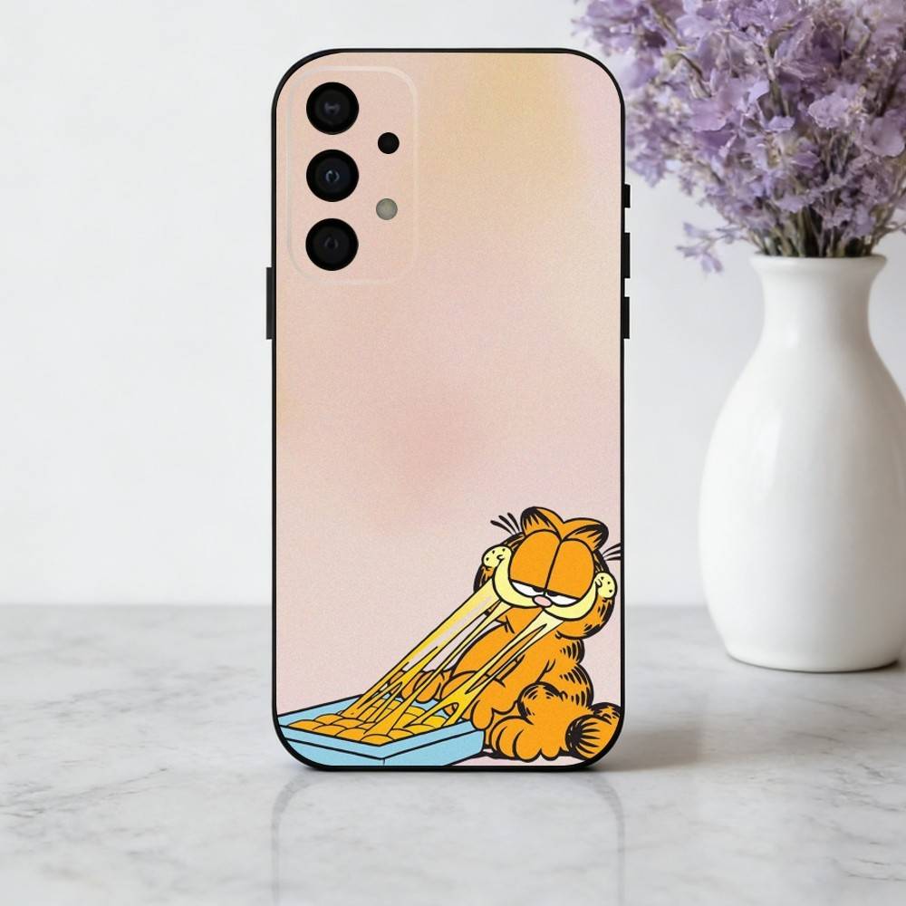 Animation Funny G-G-Garfields C-Cat-T Phone Case For Samsung Galaxy A73,A72,A71,A70,A53,A52,A51,Others Soft Black Shell
