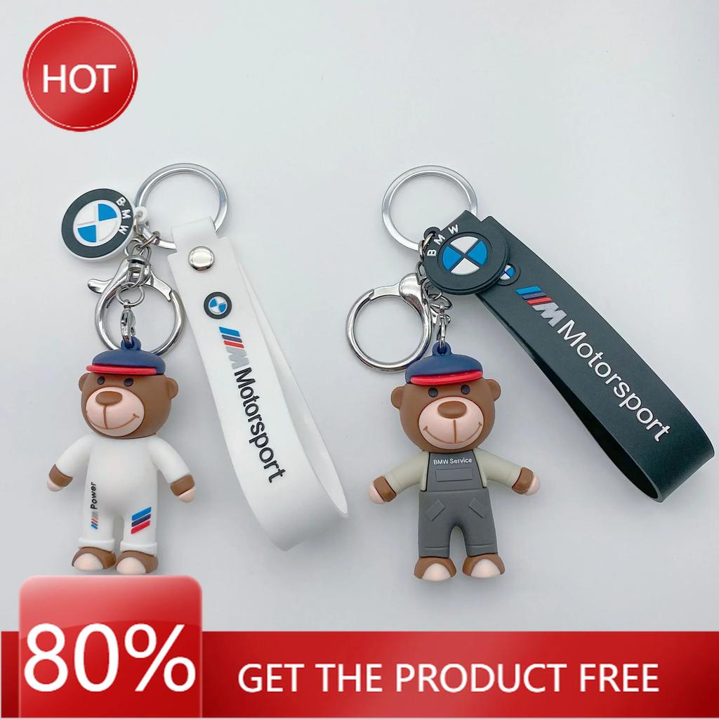 BAIS3 2025 Hot E60 E93 2025 For BMW M X3 X5 X6 New Little Bear Doll Car Logo BMW Emblem Luxury Car Keychain For BMW X1 X2 X3 X4 X5 X6