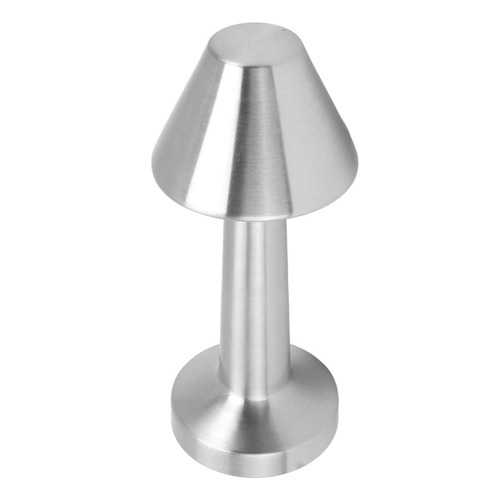 LED Table Lamp 3W 3 Colors Stepless Dimming USB Rechargeable Cordless LED Bedside Light Silver