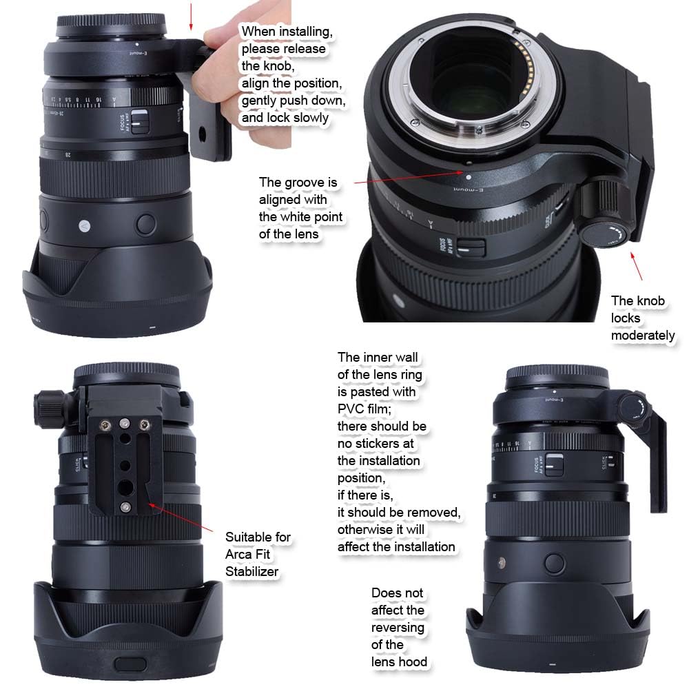 Tripod Mount Ring Lens Collar Compatible with Sigma DG DN DG DN DG DN 85mm DG DN DG DN 105mm DG DN Macro 28-45mm F1.8 Art, 24-70mm f/2.8 Art, 14-24mm
