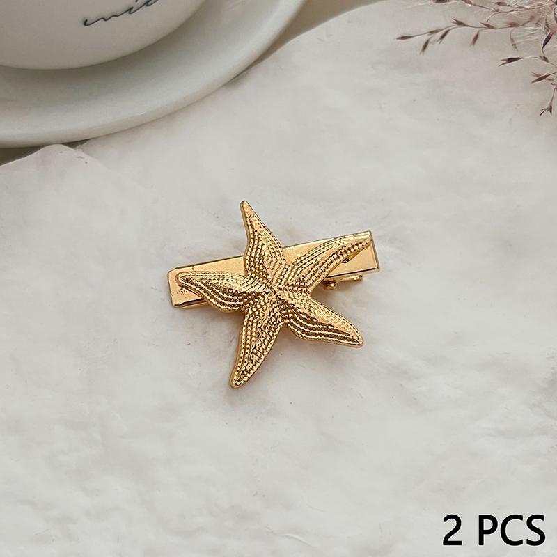 1/2Pcs Starfish Shell Conch Metal Hair Claw Clips For Women Hair Accessories Marine Style Headpiece Fancy Jewelry Gifts