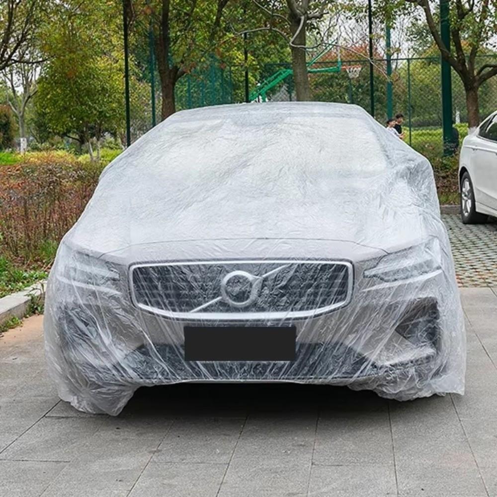 Dustproof Disposable Car Cover Transparent Vehicle Cover Universal Car Covers Auto Body Protection