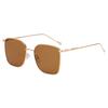 Comfortable Durable High Quality Stylish Retro High End Designer Style Alloy Metal Square Shaped Female Sun Glasses