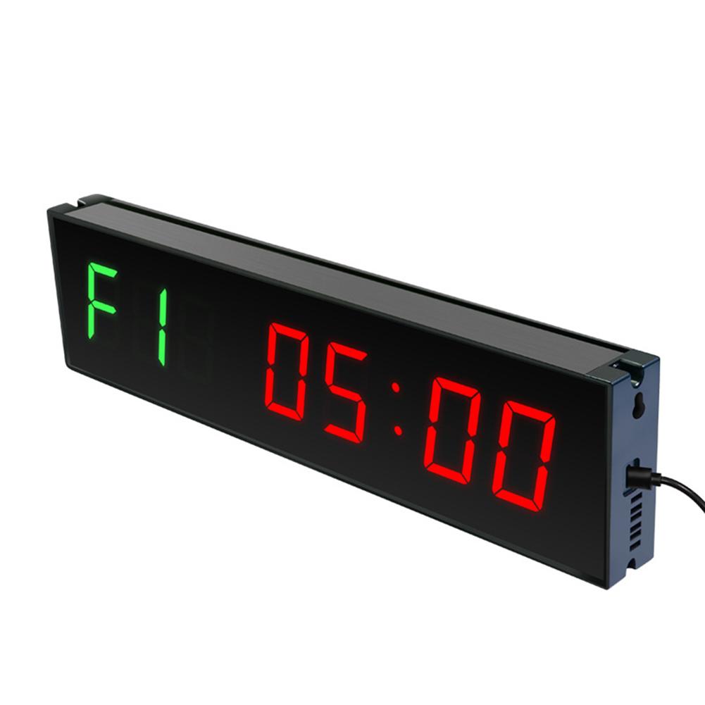 LED Interval Timer Wall Mounted Digital Timer Wireless Remote Control Aluminum Alloy with Adhesive Hook for Competition Training China Mainland