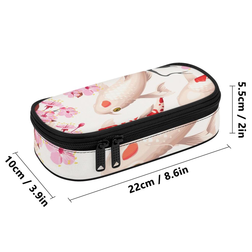 Pen Case Organized Storage 300D Polyester Smooth Zipper with Main Pocket Mesh Layer and Removable Pen Divider for Boys Girls