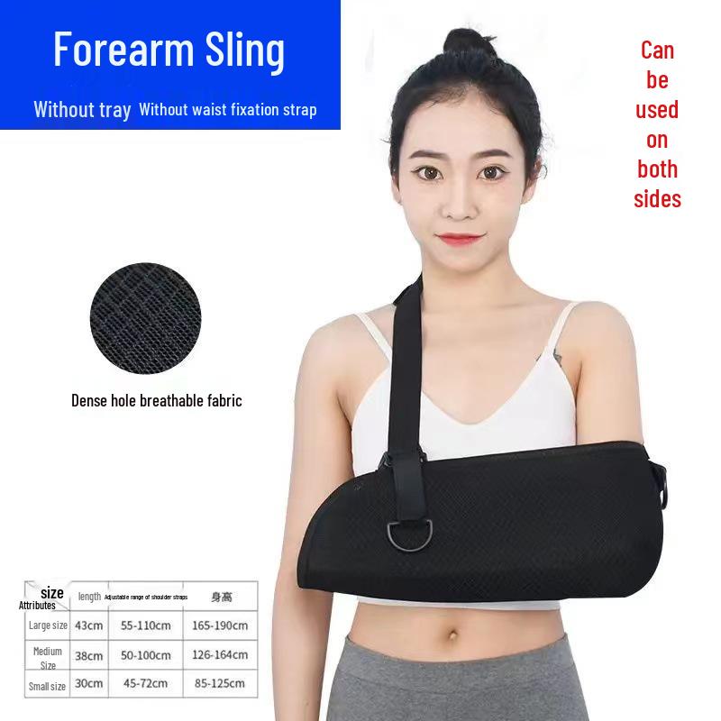 Breathable Forearm Sling: Elbow, Shoulder, Wrist Support with Fixation Strap for Adults