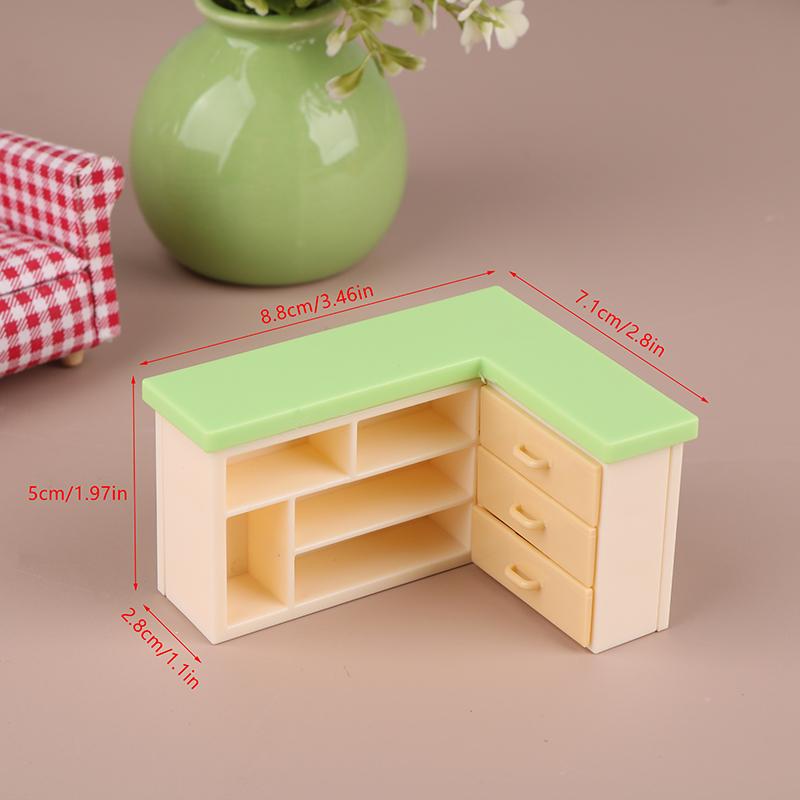 

1/12 Ляльковий будиночок Міні-шафа для зберігання Прилавок Модель лялькового будиночка Магазин меблів Аксесуари Прикраса лялькового будиночка A3