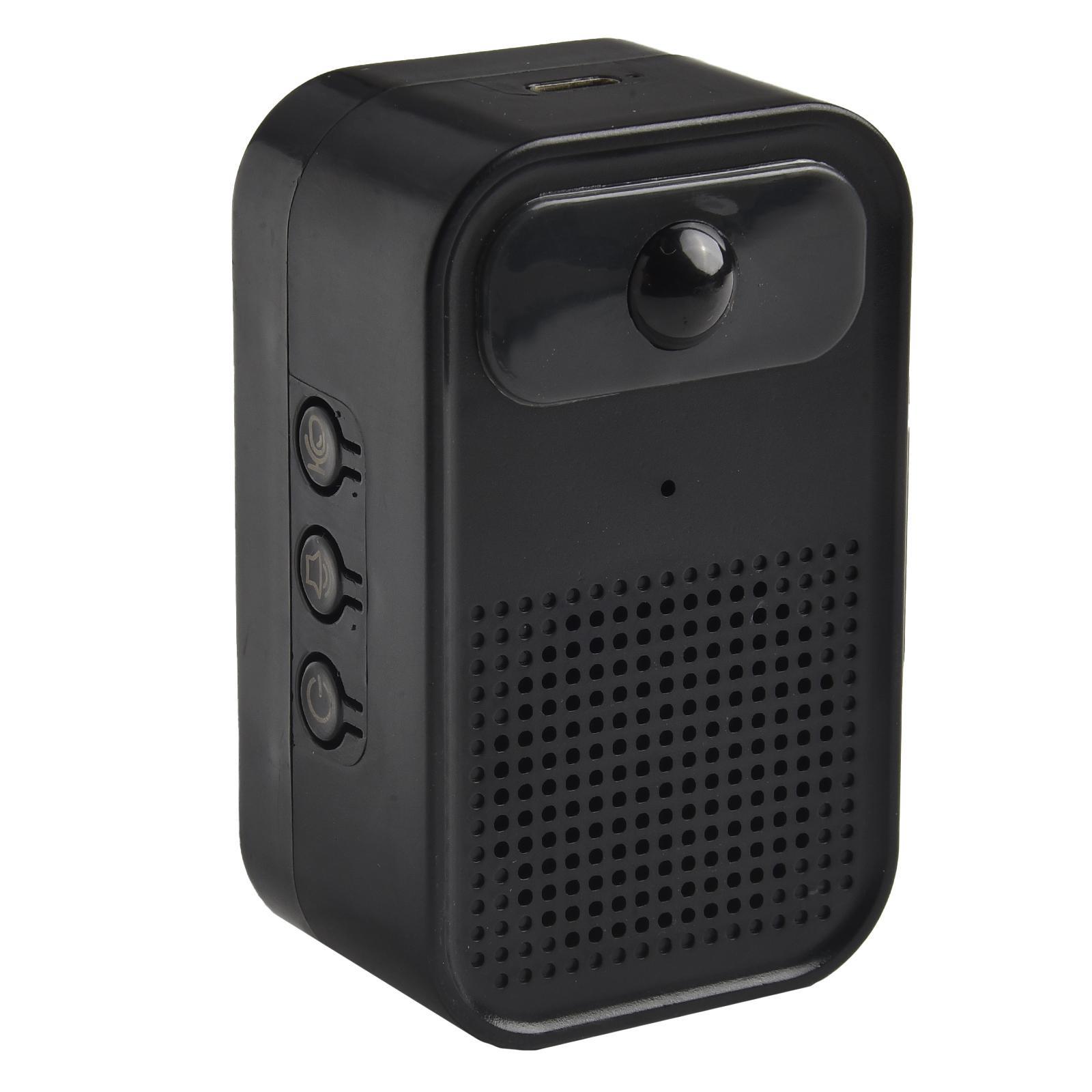 

Бездротовий датчик дверей з індивідуальними привітаннями та регульованими рівнями звуку чорний