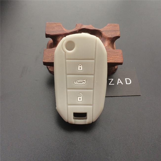 ZAD 3 Button Silicone Flip Remote Key Case Fob Cover Holder for Citroen C4 CACTUS C5 C3 C4L elysee key shell case