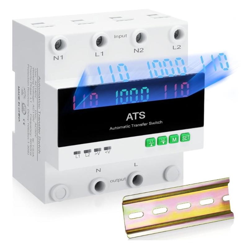 Automatic Transfer Switches With LED Display For Double Power Supply & Voltages Protections Generator Transfer Switches