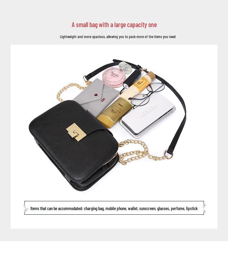 Korean Style Versatile Three-Layer Chain Crossbody Bag - Spring 2019