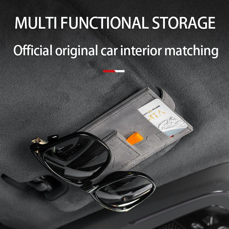 For ZEEKR 001 007 X 7X 2025 2025 Suede eyeglass clip Sun glasses storage box on the sun visor Car interior accessories