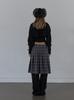 Setup Exe Check Buckle Wrap Skirt / Baby Blue