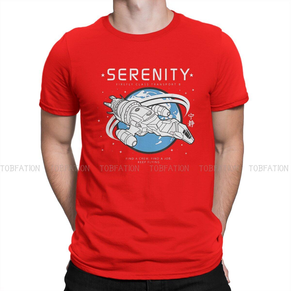 ZX Firefly Spaceship Science Fiction TV Series Serenity Tshirt Homme Mens Streetwear Blusas Loose Cotton T Shirt For Men S