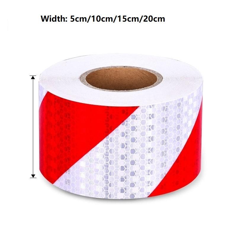 5cm/10cm/15cm/20cm Reflective Adhesive Tape Left Or Right Twill Double Color Strips Waterproof Safety Reflectors Sticker