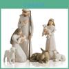 Resin Christmas Scene Gift Set With Manger And Angel For Seasonal Gift Giving