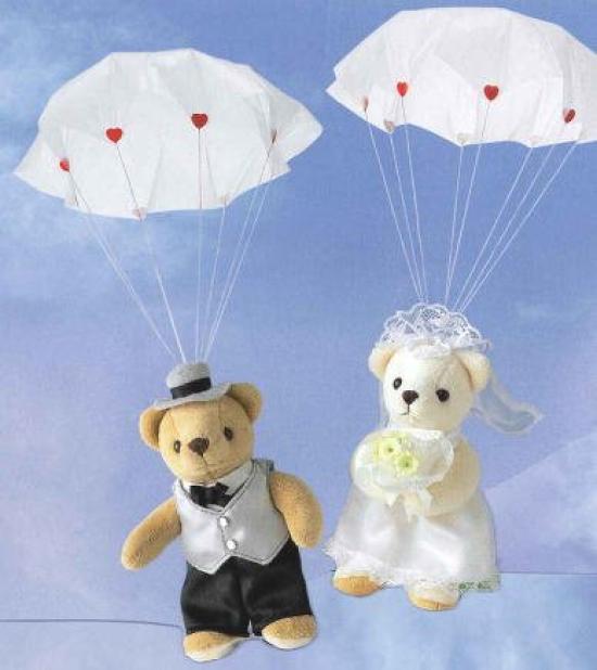

Parachute Bear Set Wedding Bear Groom 2 Gas Bottles Set/Bride & + A-1