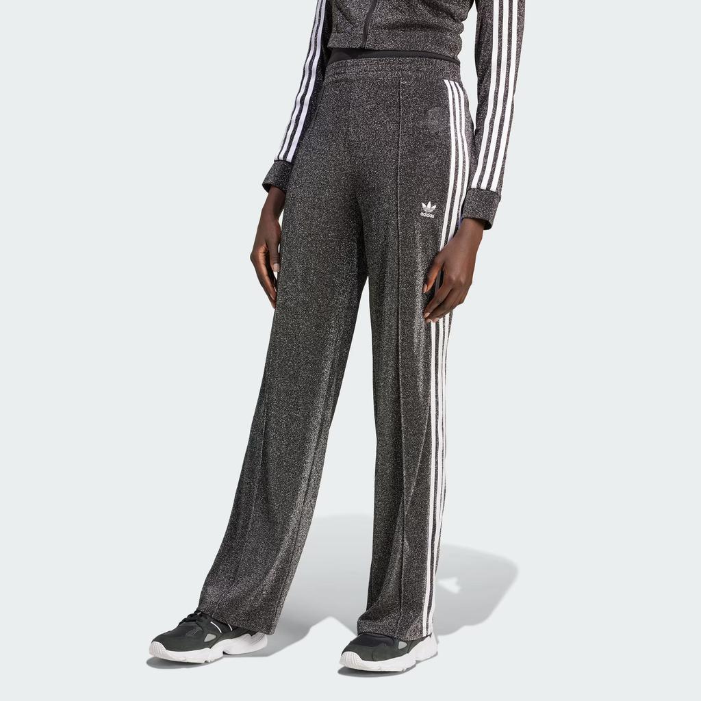 Adidas Originals Premium Montreal Track Pants With Three-Stripe Contrast Shimmer Detail And Shorts Lining Knit Joggers Women Bottoms Black IY3481