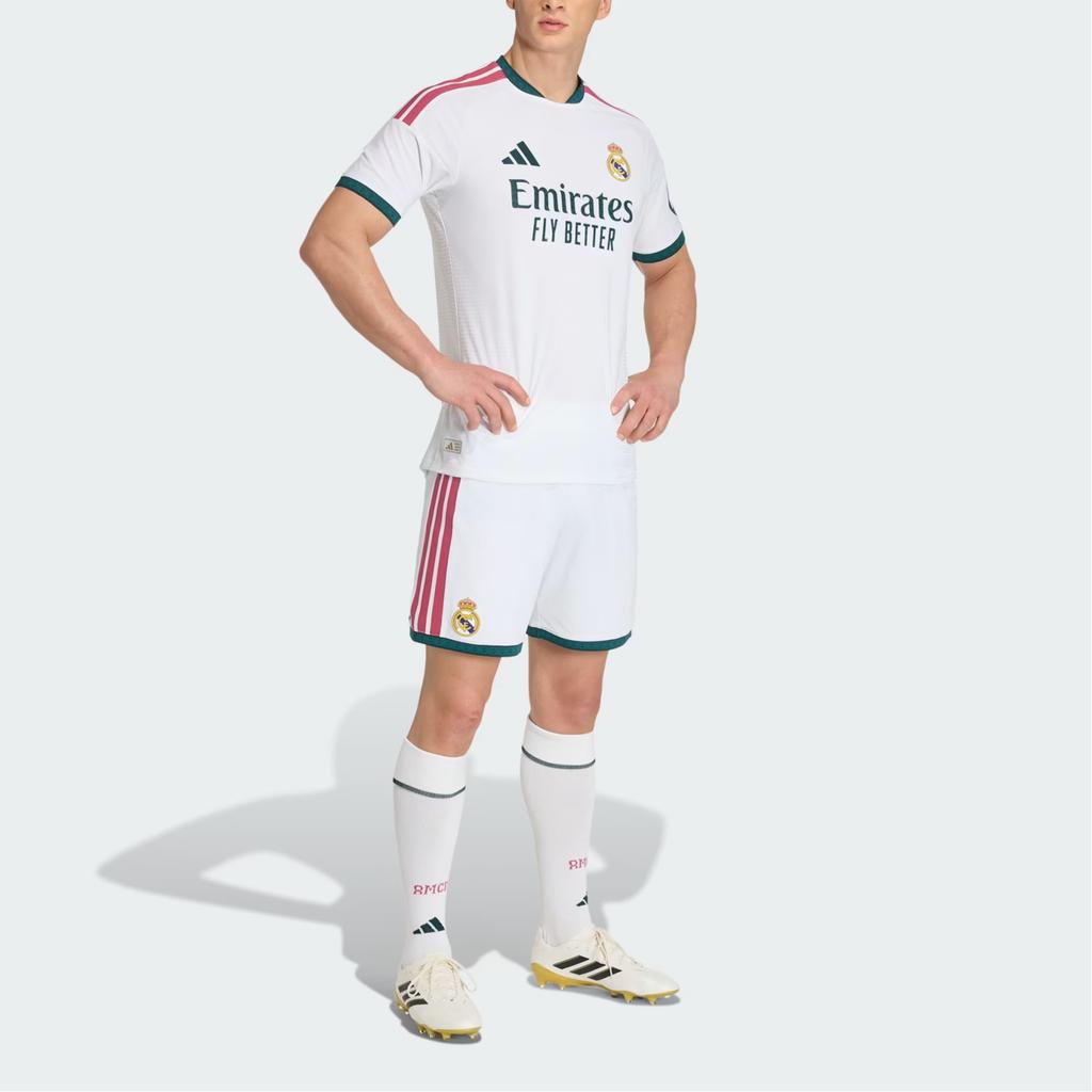 Adidas Real Madrid 26/27 Season Home Player Version Quick-Dry Stripe Football Shorts Men shorts JZ7208