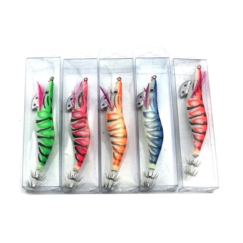 Luminous Wood Shrimp Lure11CM13.5GLong-range sea fishing squid hook, artificial bait, specialized fishing gear for bass