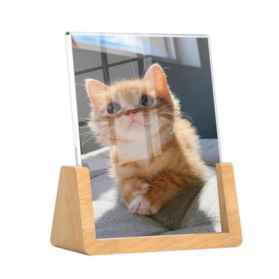 Wooden Nordic Photo Frame U Shape Photo Display Rack New Desktop Picture Frame  Office Decor