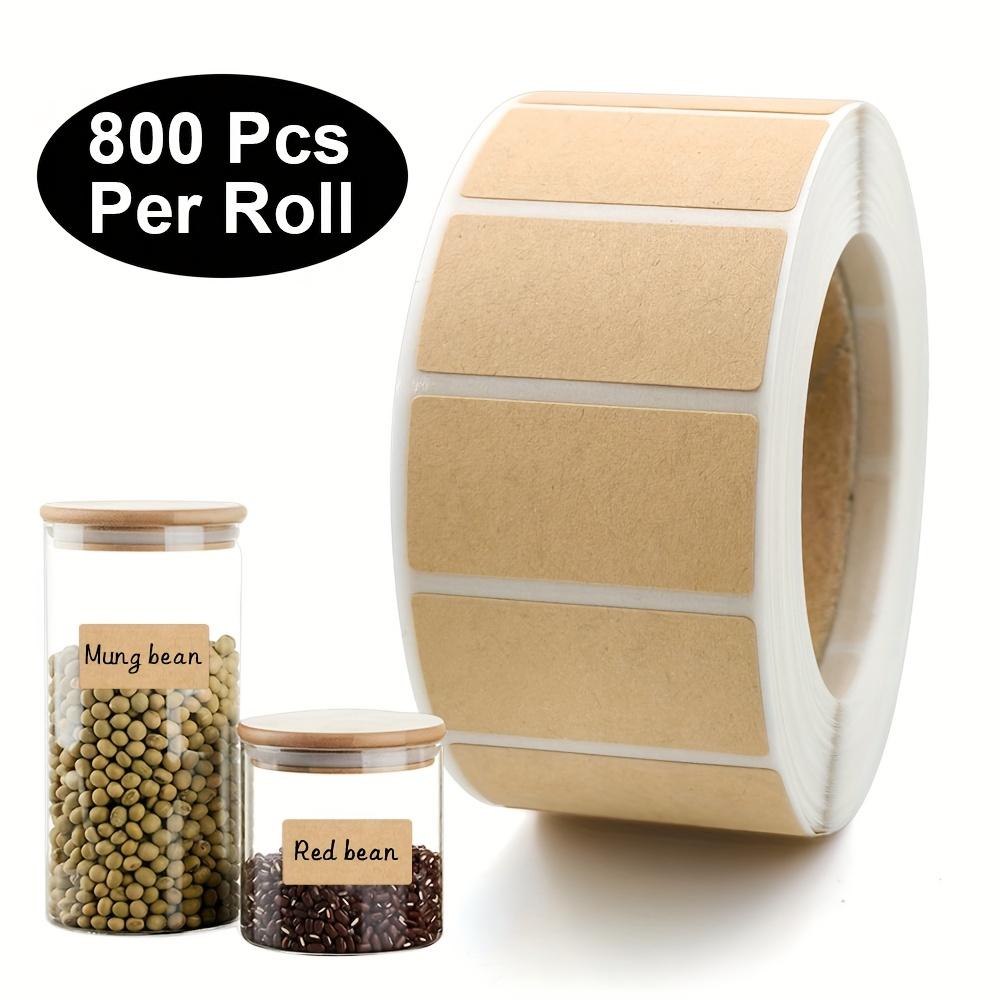 1600pcs Kraft Paper Sealing Label Stickers Self-Adhesive Handwritten Packaging Labeling Organization Packaging Label Stickers