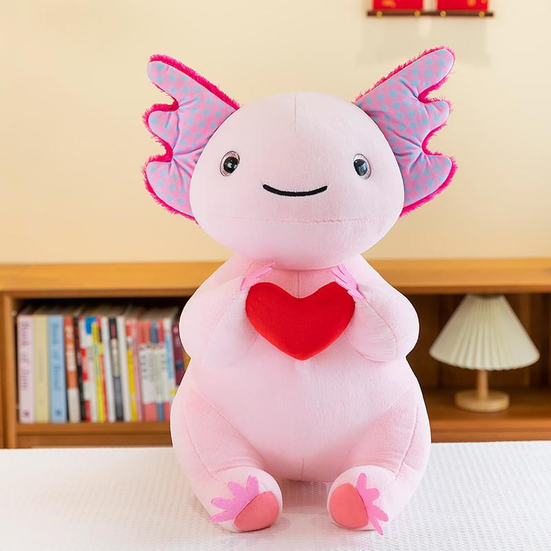 Soft Plush Axolotl Dinosaur Stuffed Toy In Adorable Design Available In Multiple Sizes
