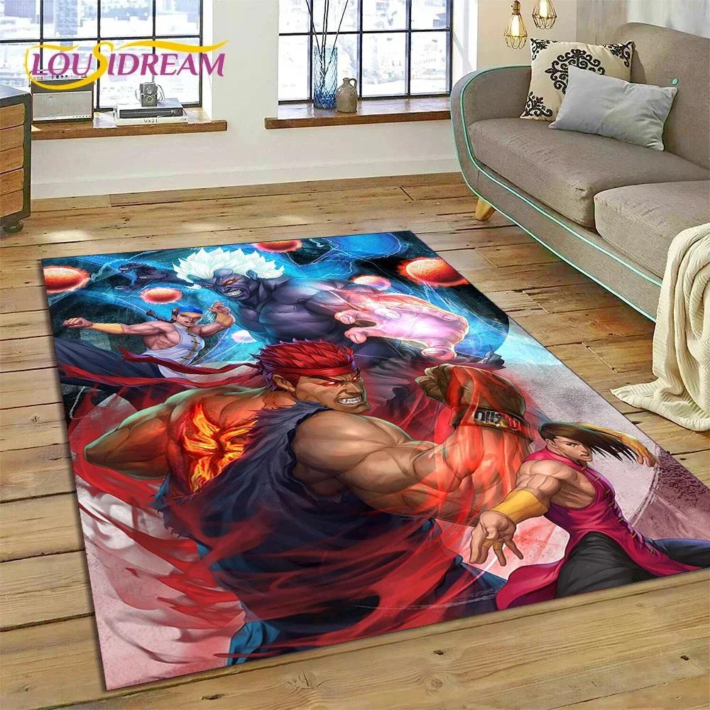 3D Retro Game Street Fighter SF Carpet Rug for Bedroom Living Room Home Sofa Decoration,Children Game Large Decor Floor Mat Gift