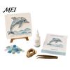 Nautical Beach Theme Craft DIY Sea Glass Art Mosaic Kit, Ocean Animal Themed Set for Adults Environmental Friendly Materials Beginner, Handmade