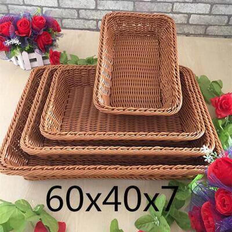 Multi-Purpose Rectangular Rattan Basket
